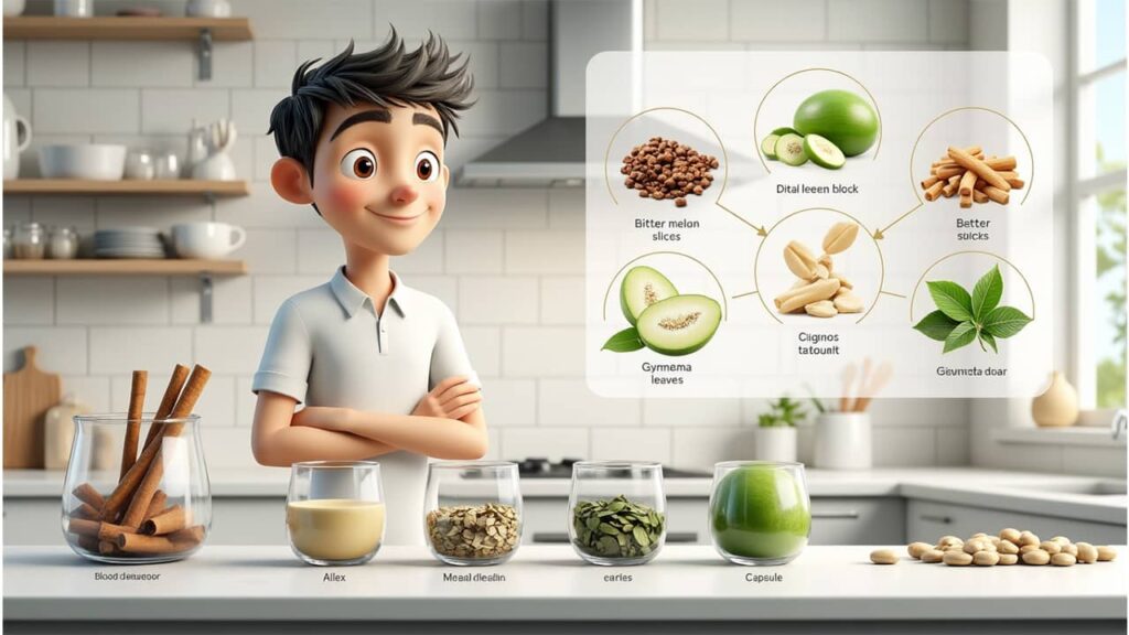 Alex showing NuviaLab Sugar Control ingredients and their benefits
